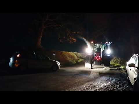 Pembrokeshire young farmers illuminated tractor run.