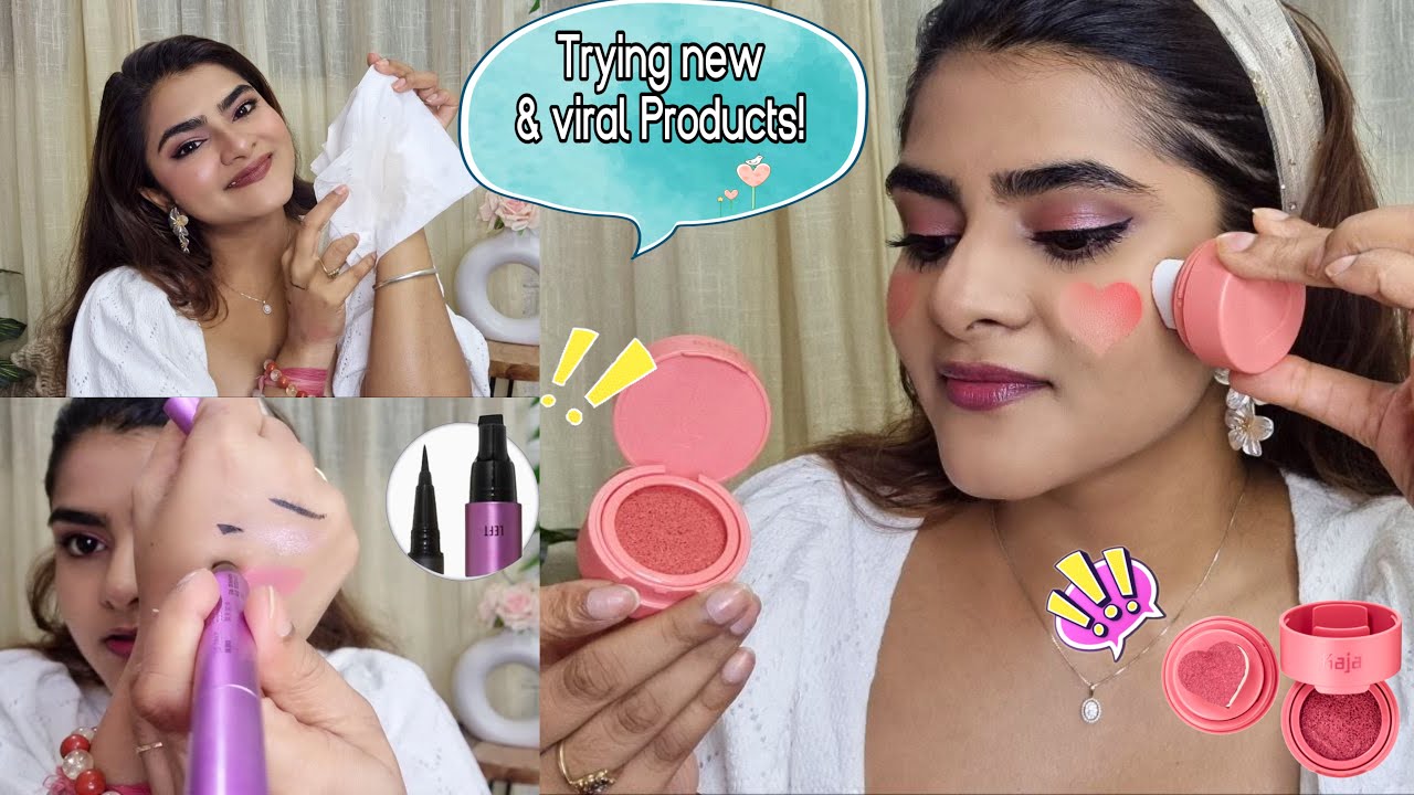 Trying Viral Products 😱| Monsoon Friendly Makeup | Water Resistant/ Waterproof Makeup