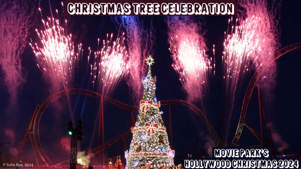 Christmas Tree Celebration at Movie Park's Hollywood Christmas 2024 ✨🎄 