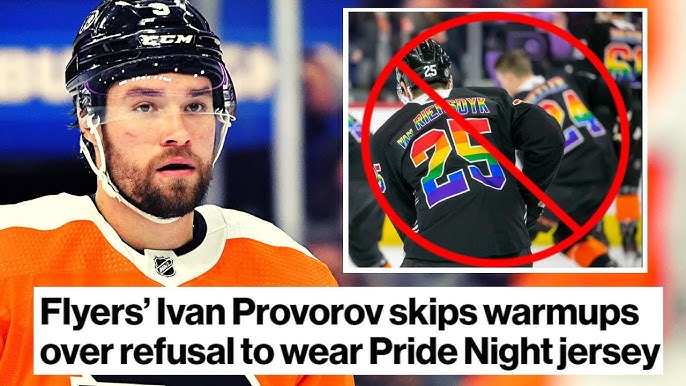 Flyers' Ivan Provorov refuses to wear Pride gear, skips warmups