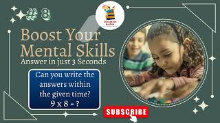 8_Dodging Tables | 3 Seconds Challenge | Math Dictation Practice | Improve Speed & Accuracy
