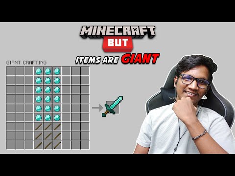 Minecraft But, Items Are Giant | Raju Gaming