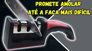 TESTEI  Esse amolador de facas 3 em 1