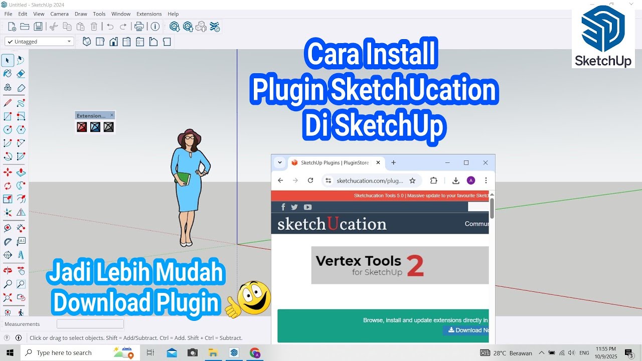 Cara Install Plugin SketchUcation di SketchUp