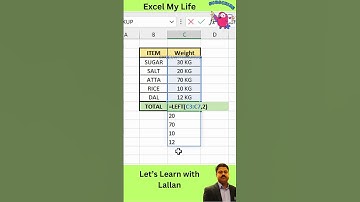How to SUM Numbers with Text (KG, Units) in Excel, #Excel, #sum, #shorts, #reels #viralshort