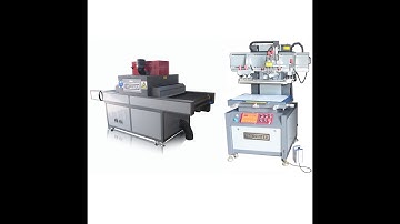 Electric vertical screen printing machine +uv tunnel  curing machine