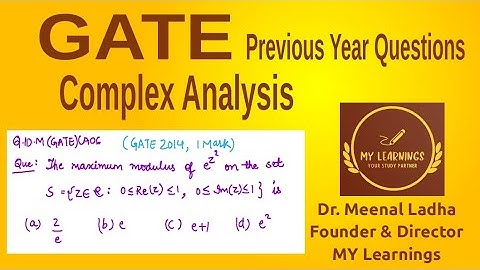 Complex Analysis, GATE 2014 Question (Q.ID.M(GATE)CA06)