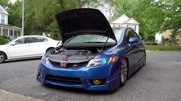 Installing Zerg Industries Carbon Fiber Hood Dampers 06-11 Honda Civic