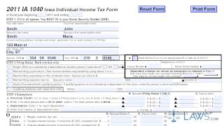 Form IA 1040 Iowa Individual Income Tax Form