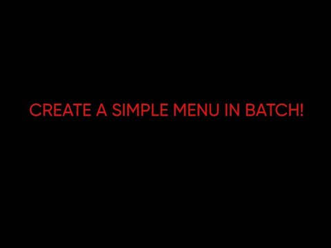 How to make at terminal-based menu in batch