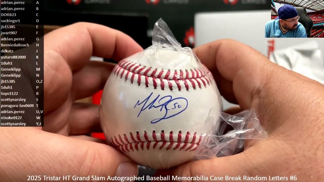 10.04.2025 2025 Tristar HT Grand Slam с автографами бейсбольных памятных вещей, случайные письма, №6