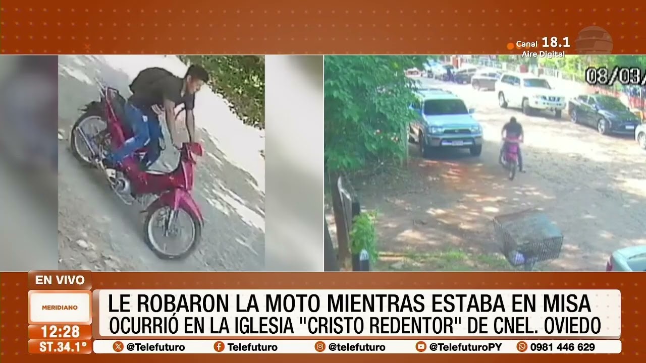 Le robaron la moto mientras estaba en misa