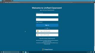 Unified Classroom Login: Students