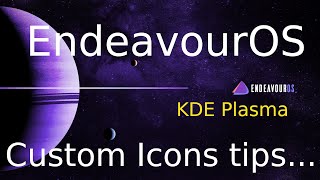 EndeavourOS - KDE Plasma - Custom Application Menu Icons. screenshot 5