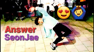 20200208_202203🙆‍♂️😍《ATEEZ_Answer》 #Unknown(언노운) #박선재⚘(SeonJae) 에이티즈#앤써 홍대버스킹 #SnowHorse