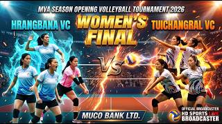 'MUCO BANK LTD.' and 'MVA SEASON OPENING VOLLEYBALL tournament 2026 WOMENS FINAL