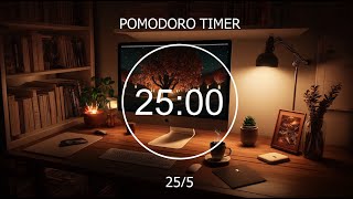 25/5 Pomodoro Timer ★ Lofi Rainy Day For Effective Study Day ★ Morning Bird Song ★ Focus Station