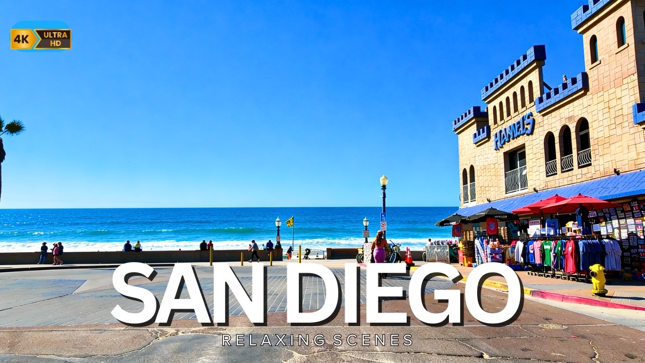 Relaxing San Diego Drive | Pacific Beach Coastline to Hillcrest Streets