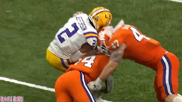 Clemson LB Ejected For Targeting Call On LSU WR Justin Jefferson (2019 National Championship Game)