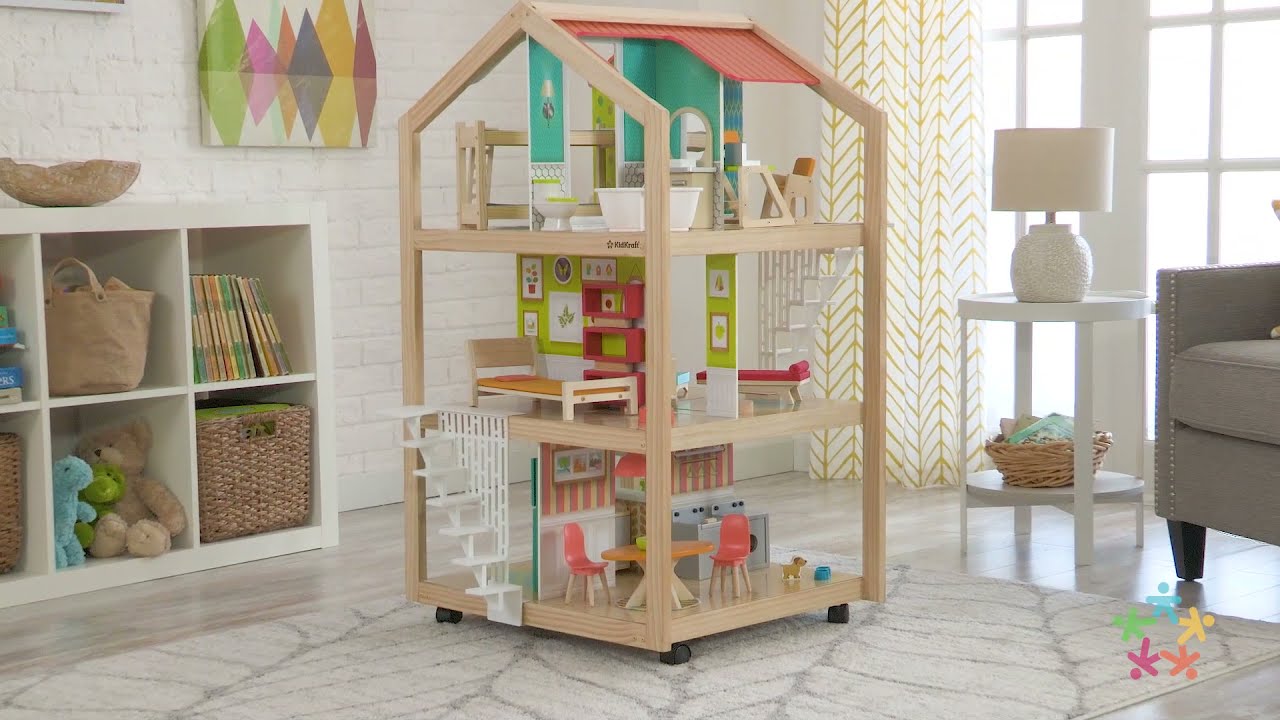 65199 Kidkraft Dollhouse So Stylish Mansion YouTube