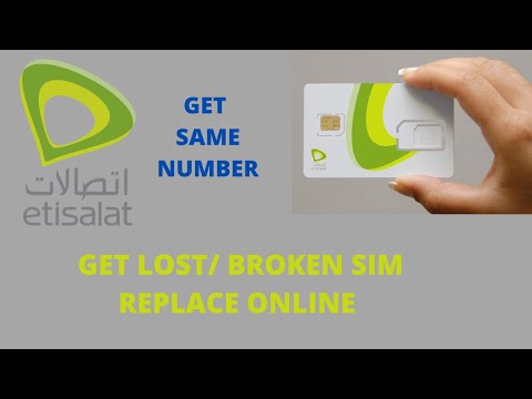 How to replace etisalat lost or stolen sim card online in 5 minutes