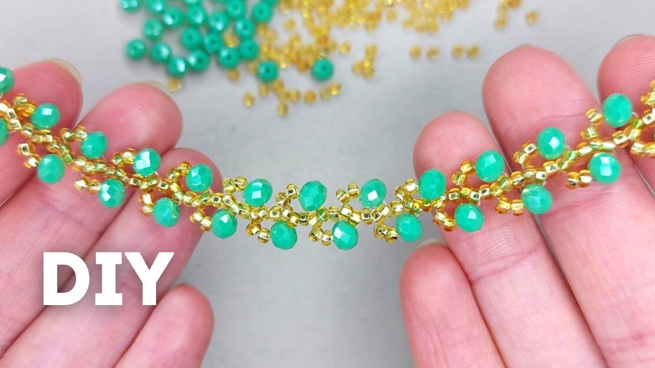 Crystal Beads Jewelry Making At Home Easy Beaded Bracelet Tutorial