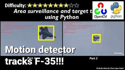 Real-time motion tracking vs F-35 | OpenCV Python Computer Vision Object Tracking