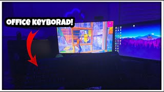 What It's Like Playing On An OFFICE KEYBOARD (Fortnite POV)