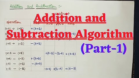 Addition and Subtraction | Part-1 | Addition and Subtraction Algorithm | Computer Arithmetic