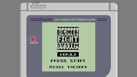 【Fan Game】DIGIMON FIGHT SYSTEM Ver.GB 0.3 Preview
