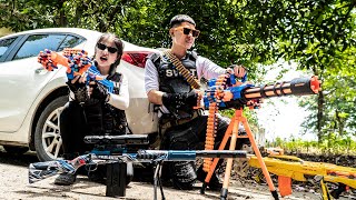 LTT Game Nerf War : Warriors SEAL X Nerf Guns Fight Boss Mr Close Crazy Search Traces Of Hostages