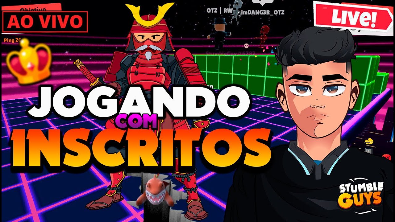 STUMBLE GUYS AO VIVO🏆PRSTAN🏆 – JOGANDO COM INSCRITOS!