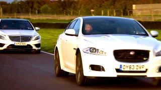 Mercedes S63 AMG vs Jaguar XJR: Part One  Fifth Gear