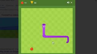 Google Snake Game, 135 Score 
