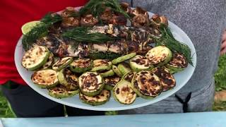Шашлык из скумбрии. Овощи на мангале. Разыгрываем камеру! Шашлык из скумбрии. Овощи на мангале. Разыгрываем камеру!