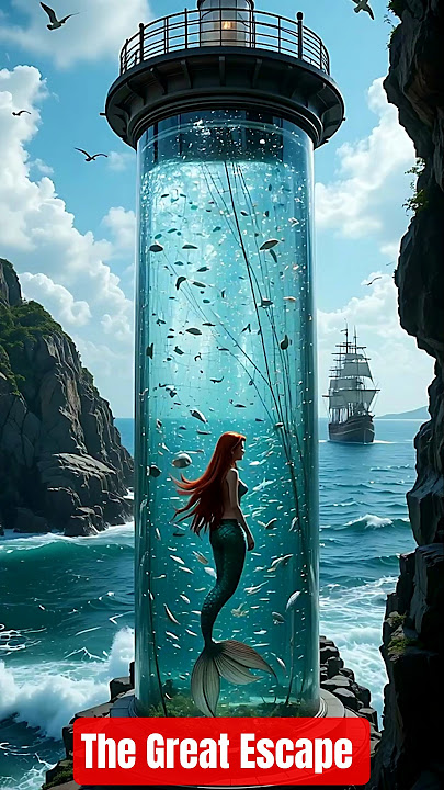 The Great Escape – Mermaid’s Daring Break for Freedom 🌊🧜‍♀️💔 #MermaidEscape #FantasyShort #AIStory