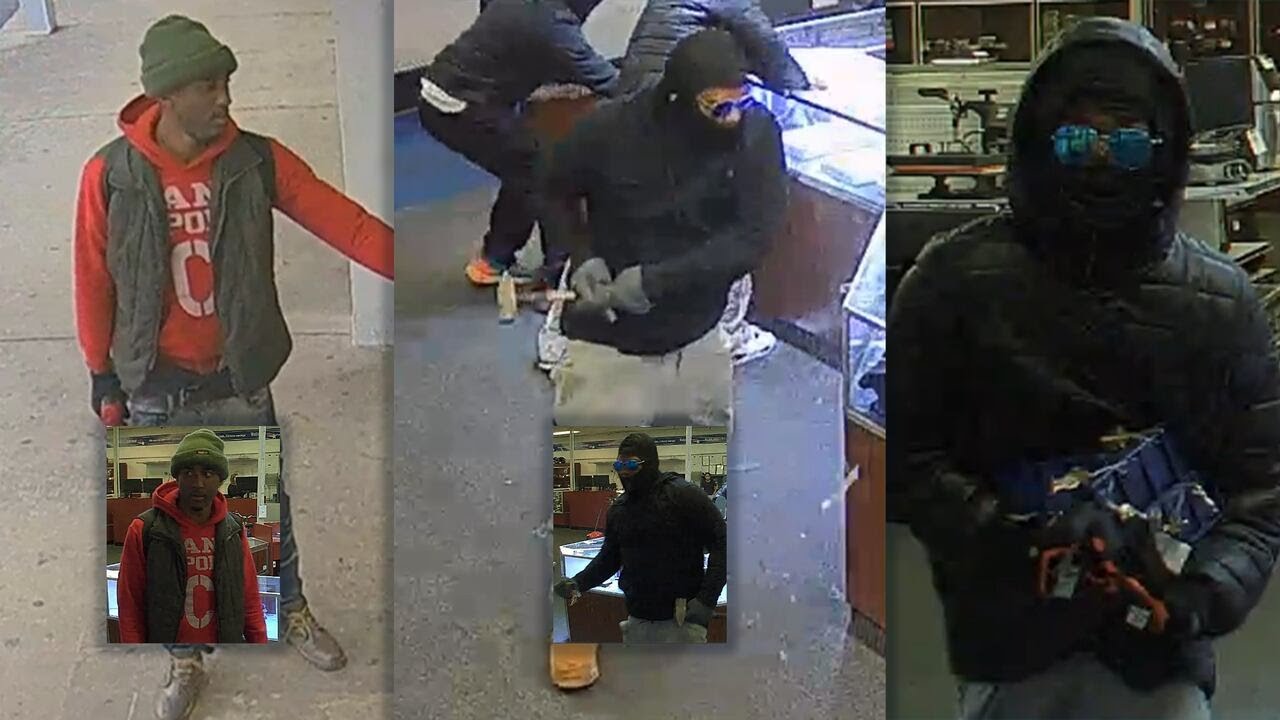 Photos: Trio accused of smashing display cases, stealing jewelry at Charlotte pawn shop