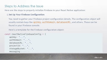 Resolving the Firebase Error: No Firebase App [DEFAULT] has been created in React Native