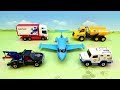 Пожарная и Полицейская машина Мусоровоз Грузовик Самосвал - fire truck train police Toys Vehicles.