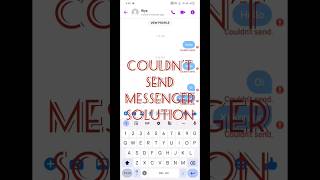 Couldn't Send Messenger Problem 100% Solve ।। Messenger Problem Solve ।। #trending #ytshorts #viral