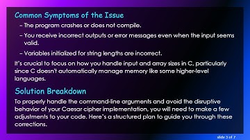 Understanding the CS50 Caesar Cipher: A Guide to Command-Line Argument Issues in C