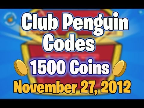 Club Penguin Codes: November 27, 2012 - 1500 Coins