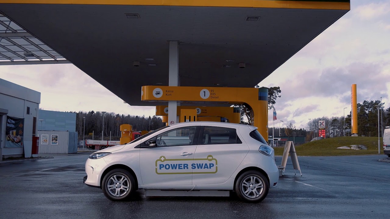 Power Swap Battery swap system for electric cars YouTube