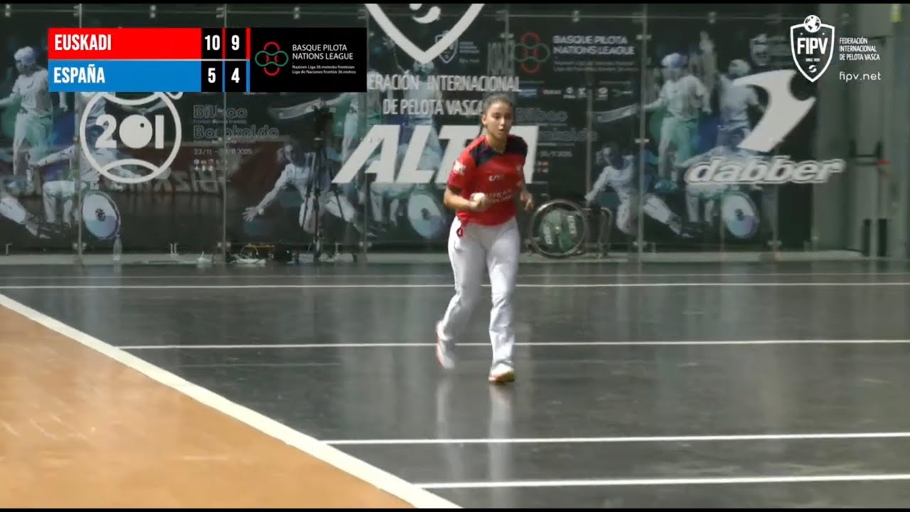 España vs Euskadi. Final femenil. Liga de Naciones Frontón 36m