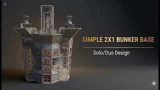 Simple 2x1 Bunker Base Build | Solo/Duo | Turrets &amp; Multi Defense #rust #rustbase #rustbasedesign