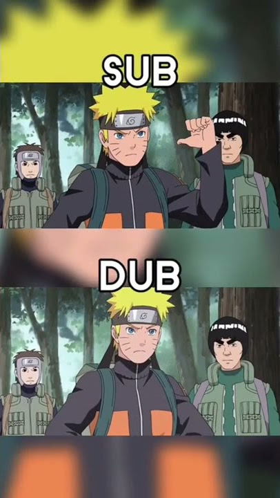 Naruto Uzumaki sub vs dub