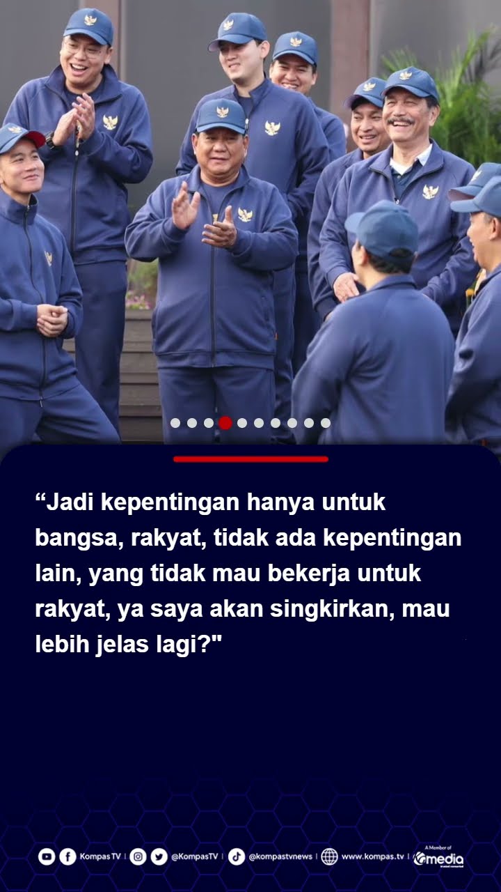 Jawab soal Reshuffle Kabinet, Prabowo: Yang Tidak Bekerja untuk Rakyat, Saya Singkirkan #prabowo