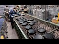 Non stick frying pan mass production with 40 years of history coated pan making factory