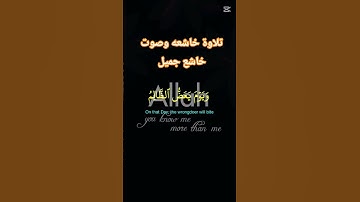 تلاوة خاشعه وصوت خاشع جميل #حور #muslimah #اكسبلور #دويتو #duet#لايك #تيك_توك #حالات_واتس#راحة_نفسية