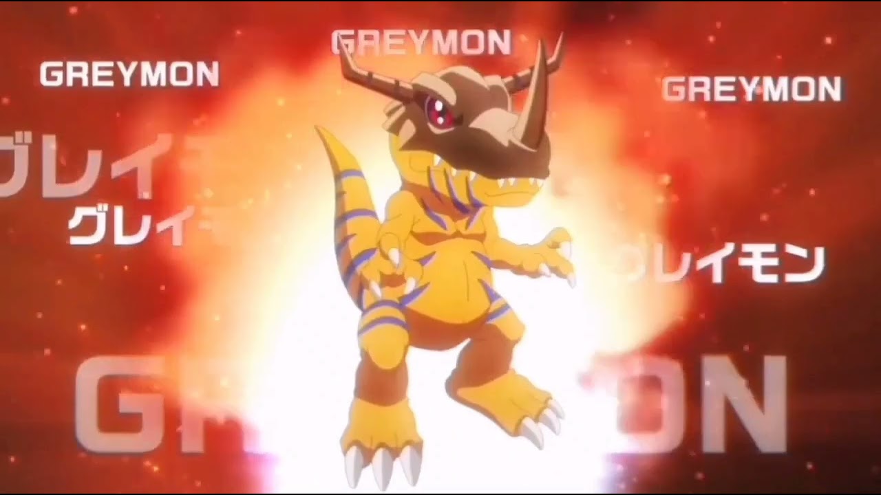 Digimon Adventure tri. - Agumon digivolve para Greymon DUBLADO 